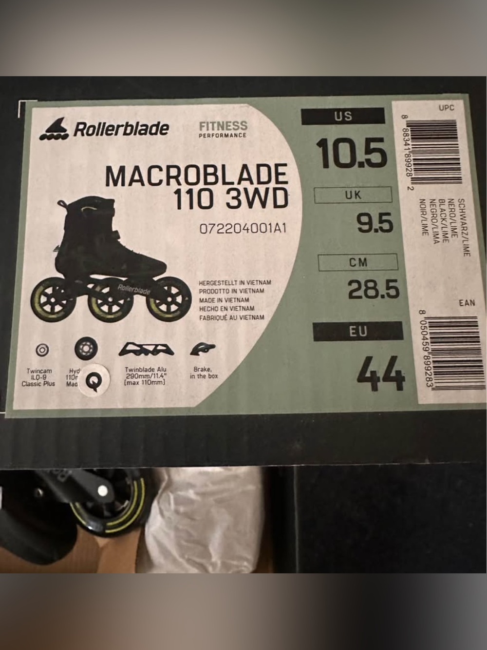 Macroblade 110 3WD Men’s Inline Skates - Black/Green